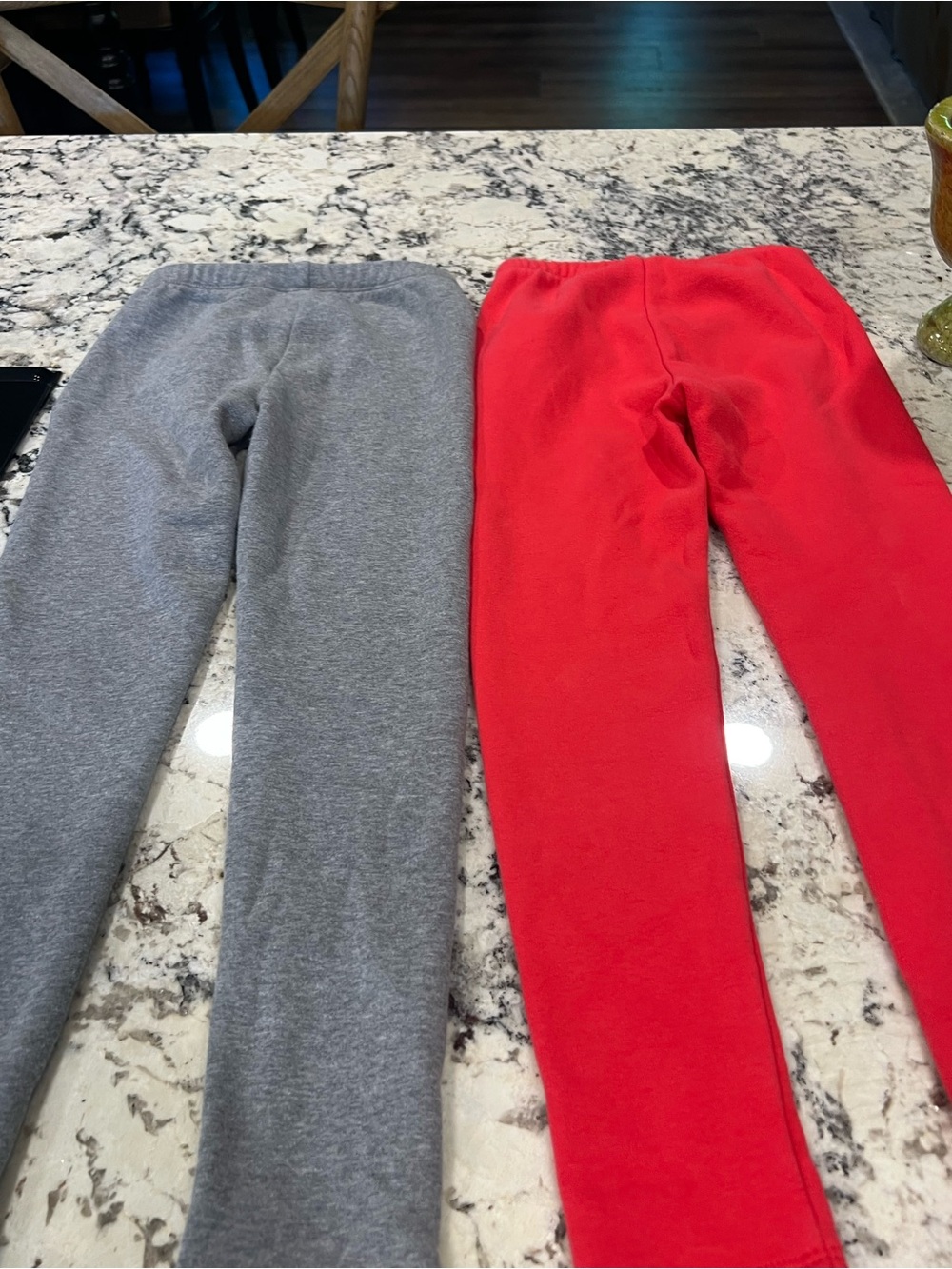 Cat & Jack Fleece Girls' Leggings - Gray & Red